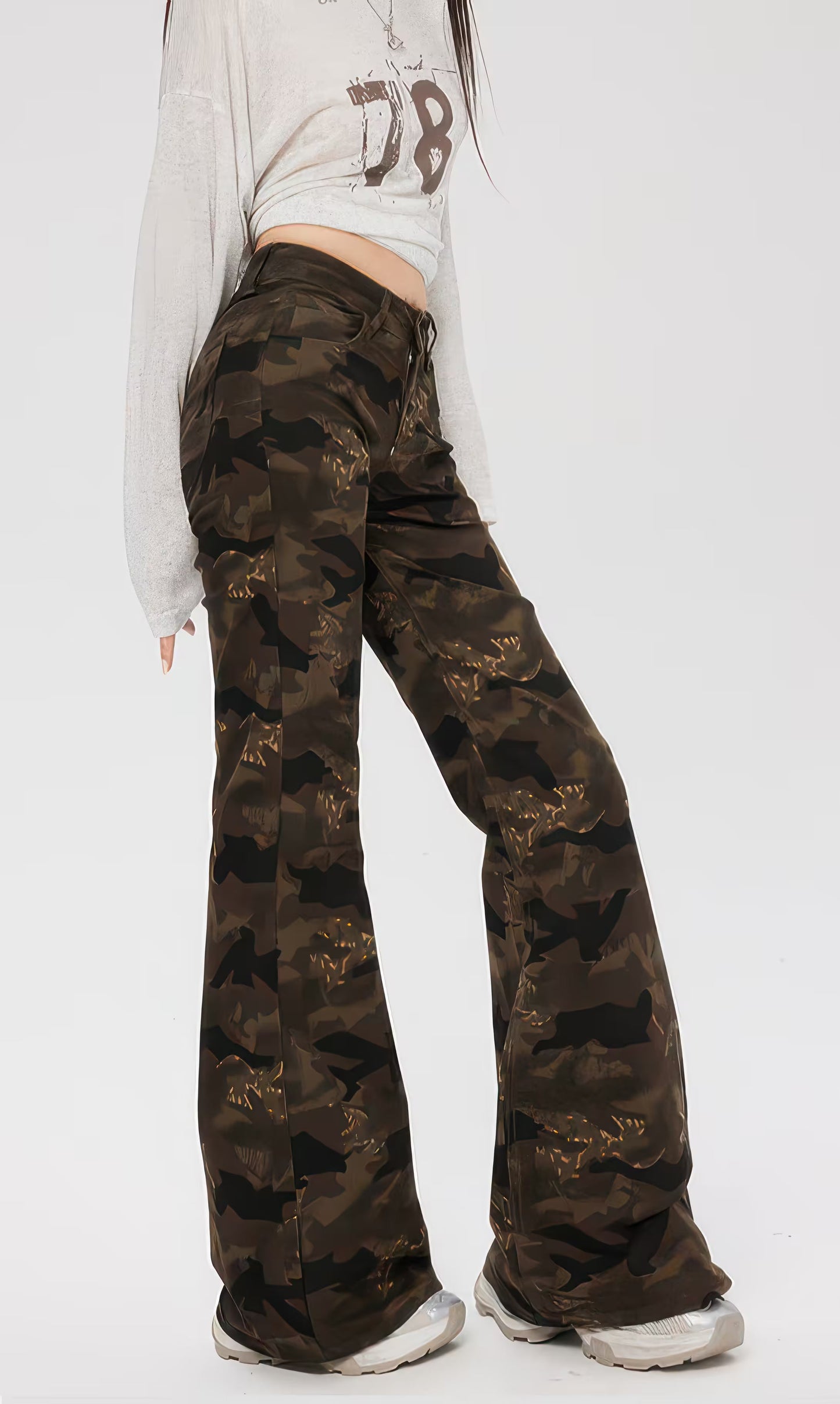 Camouflage Flare Pants