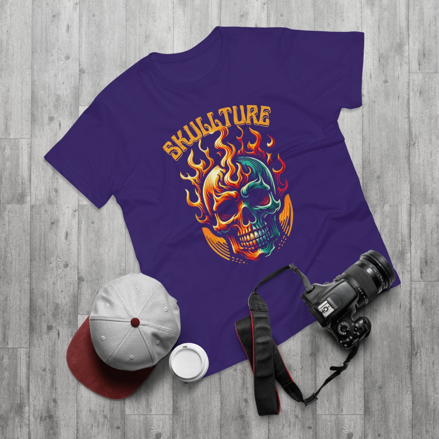 Flaming Skull 'Skullture' Graphic T-Shirt