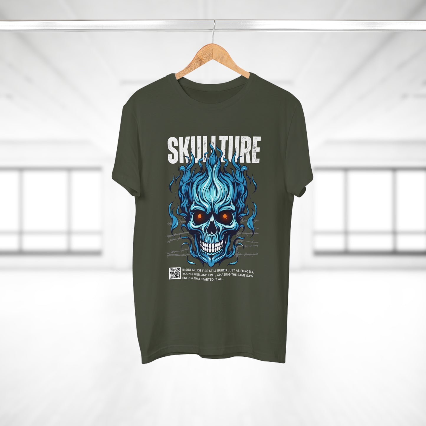 Skullture Blue Flame Skull T-Shirt