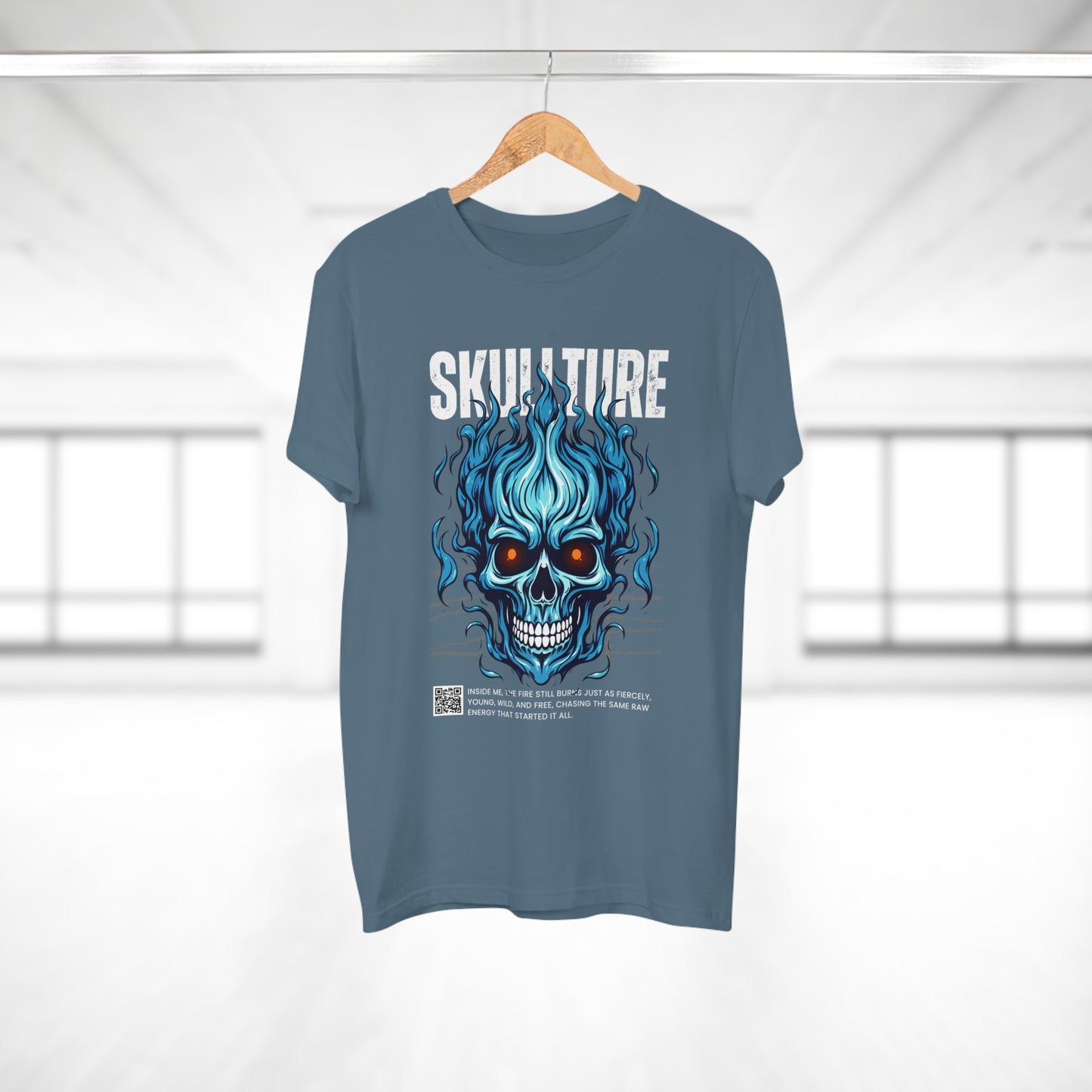 Skullture Blue Flame Skull T-Shirt
