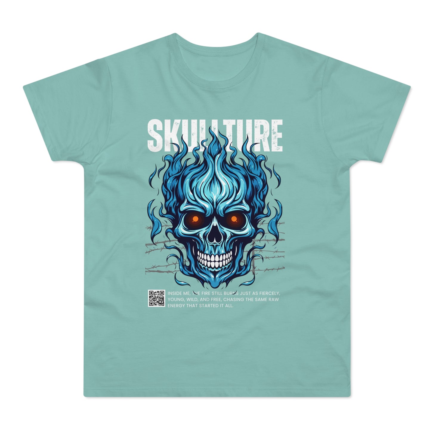 Skullture Blue Flame Skull T-Shirt