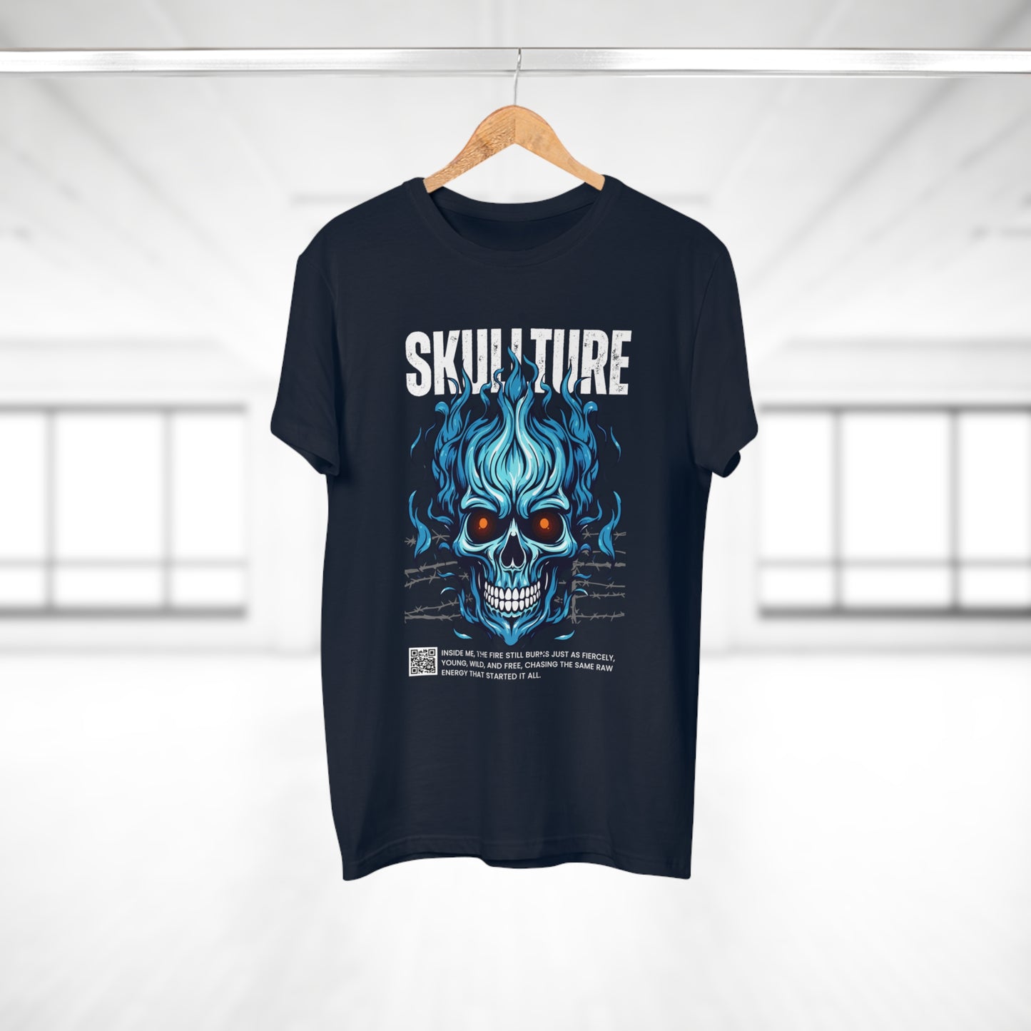 Skullture Blue Flame Skull T-Shirt