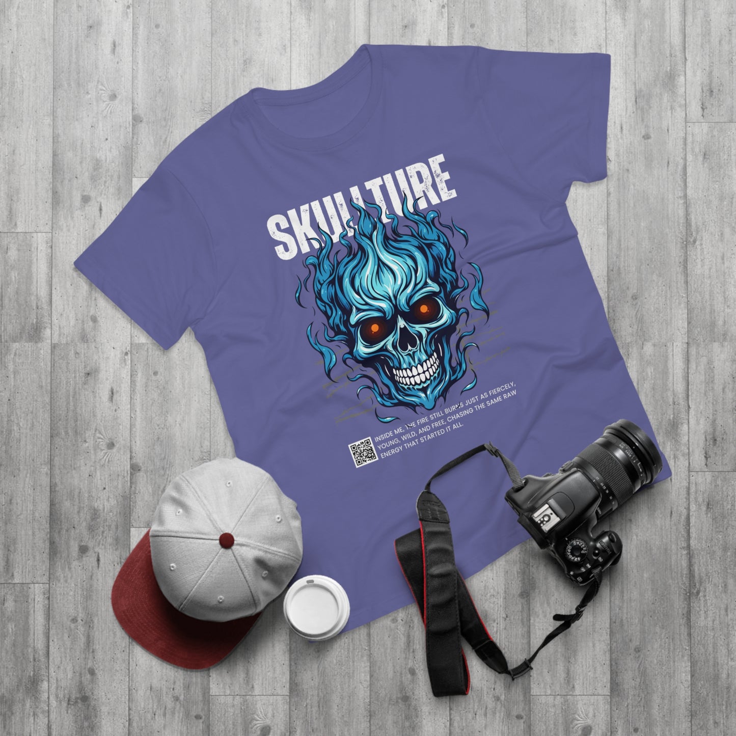 Skullture Blue Flame Skull T-Shirt