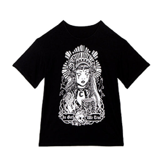 Diablo Printed Loose Short Sleeve T-shirt