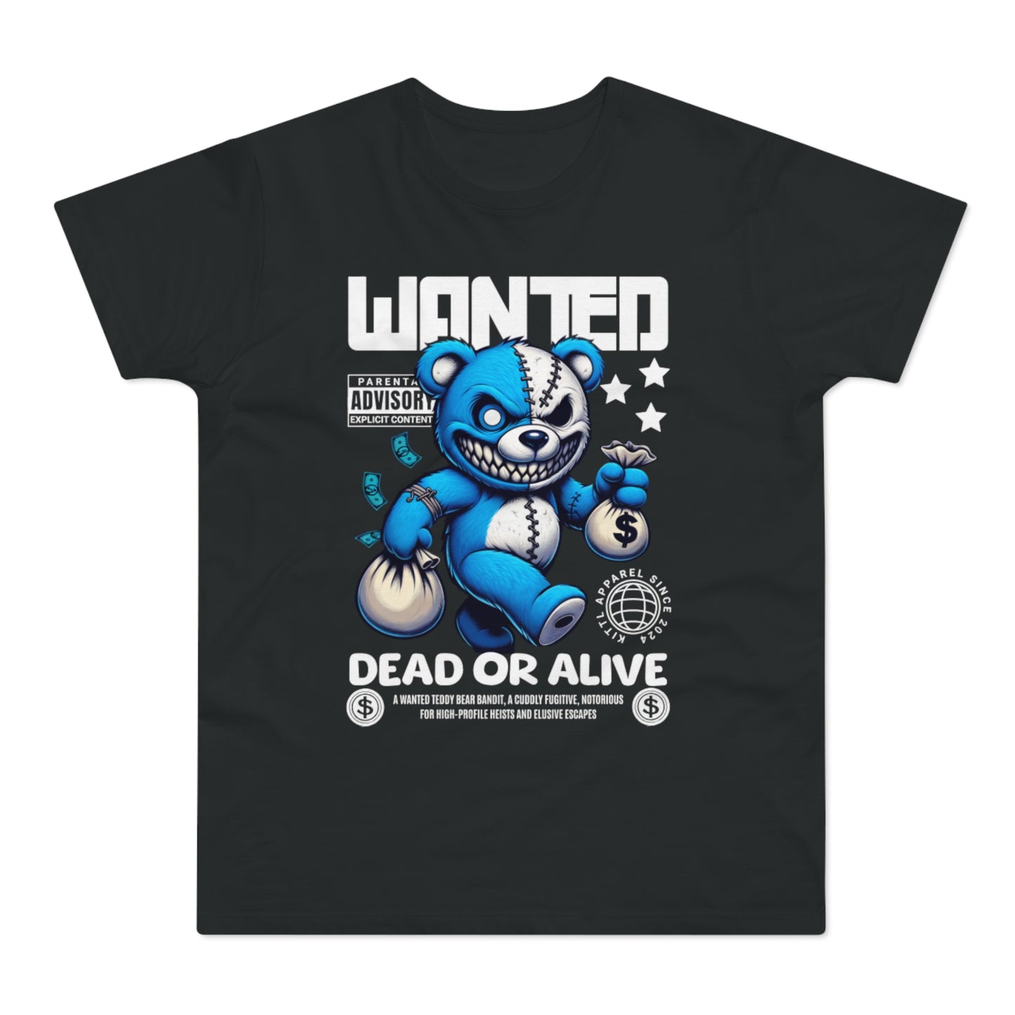 Wanted “Dead or Alive” Bear Graphic T-Shirt