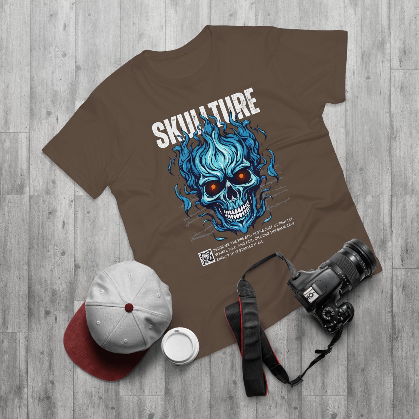Skullture Blue Flame Skull T-Shirt