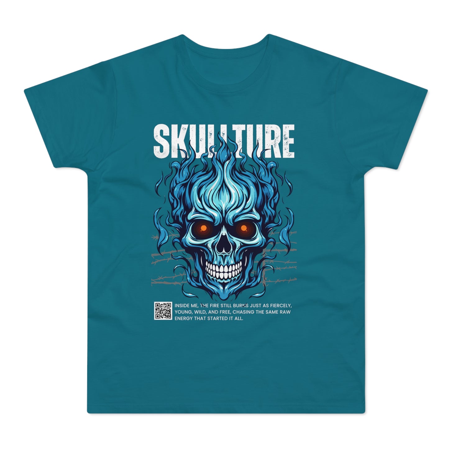 Skullture Blue Flame Skull T-Shirt