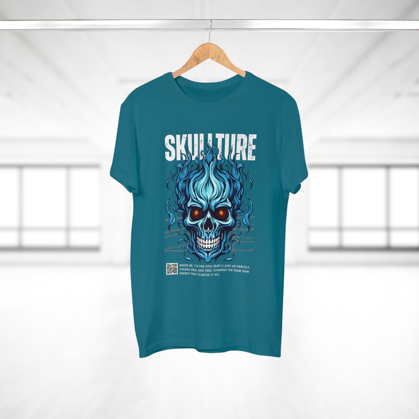 Skullture Blue Flame Skull T-Shirt