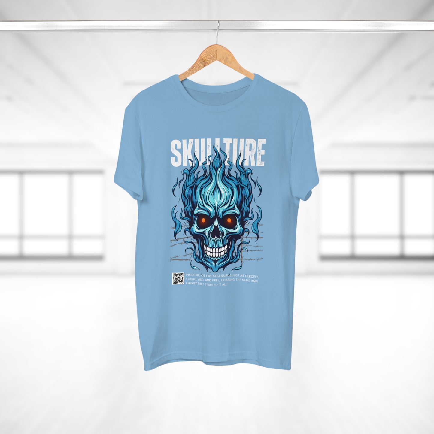 Skullture Blue Flame Skull T-Shirt