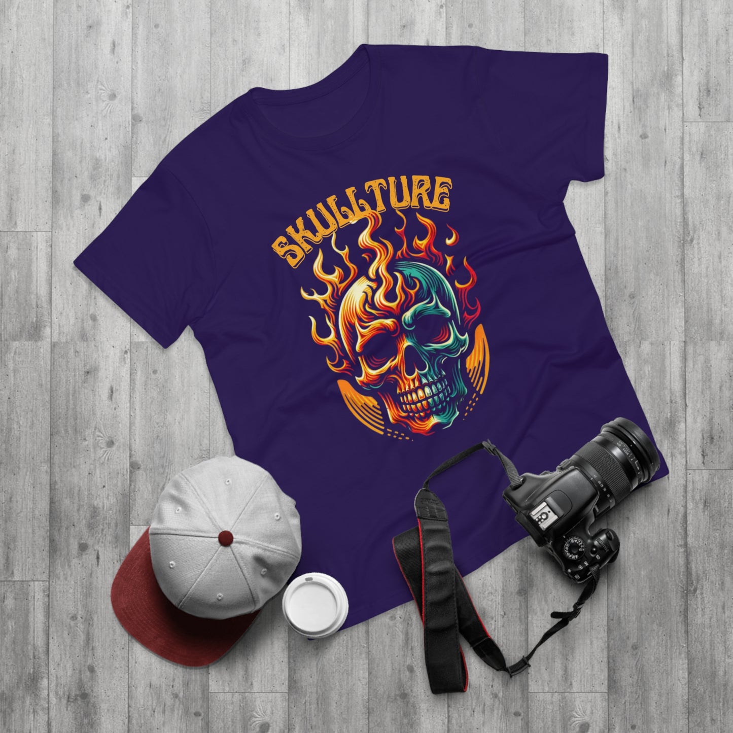 Flaming Skull 'Skullture' Graphic T-Shirt
