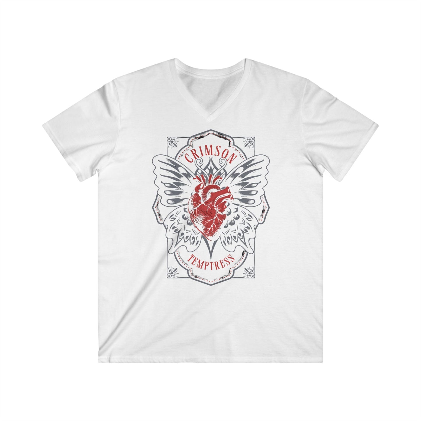 Crimson Temptress V‑Neck Tee