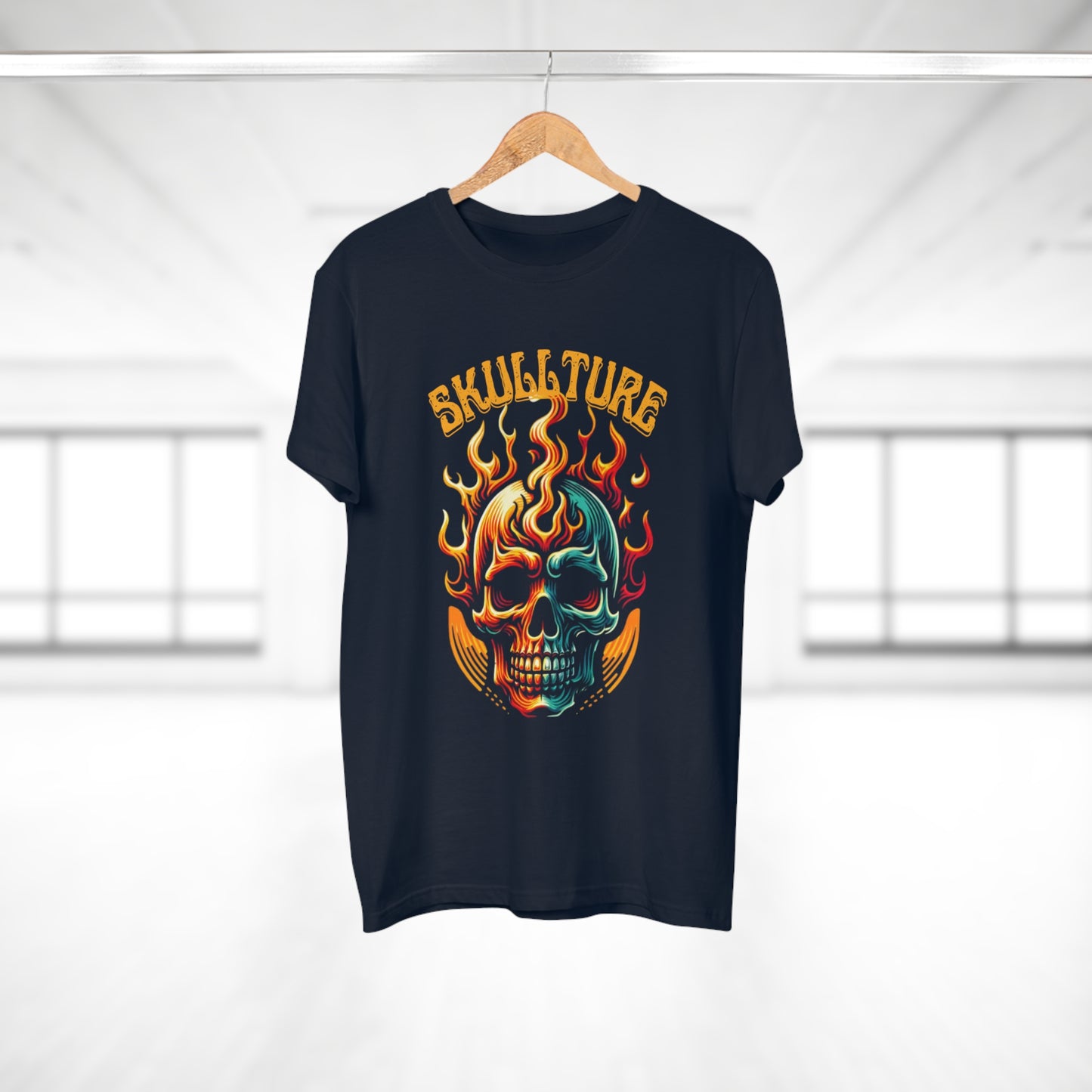 Flaming Skull 'Skullture' Graphic T-Shirt