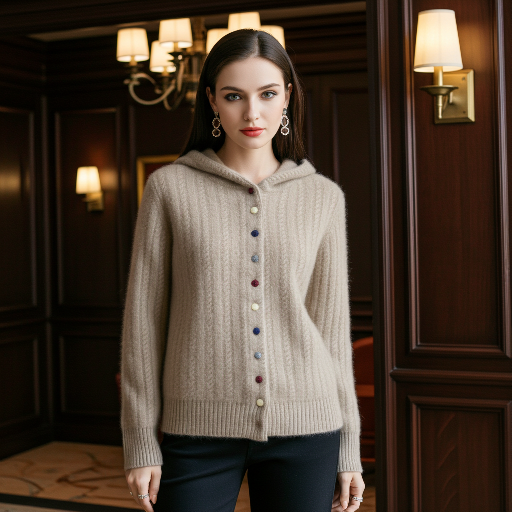 Auriell Wool Hooded Cardigan
