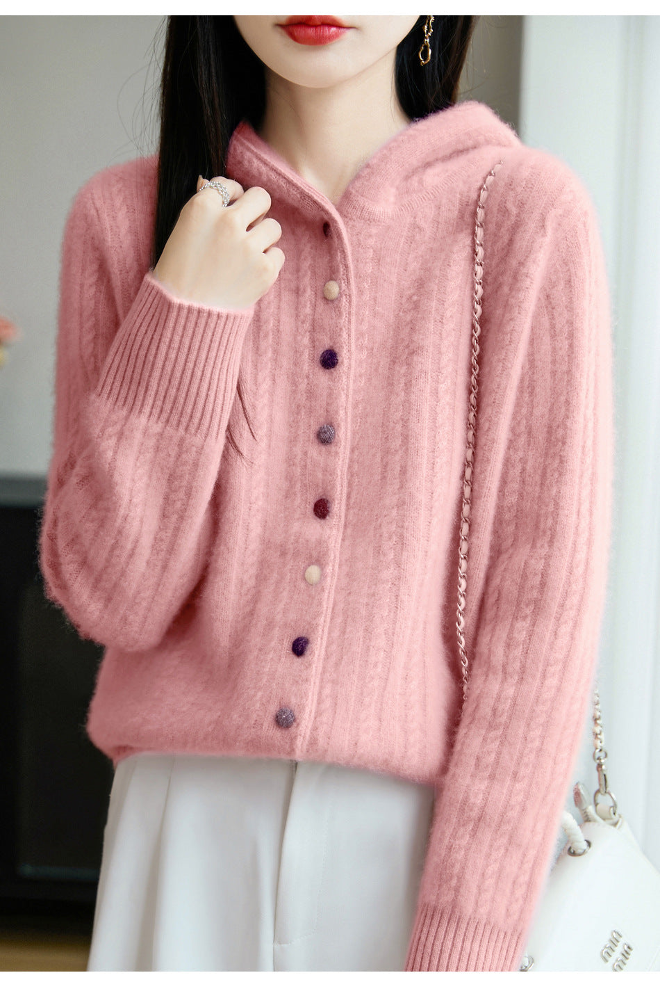 Auriell Wool Hooded Cardigan