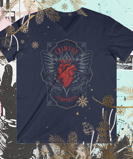 Crimson Temptress V‑Neck Tee