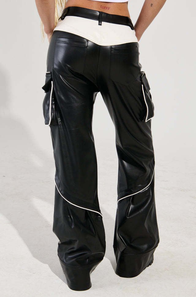 Streetwear Pants with Glossy Effect and Side Pockets