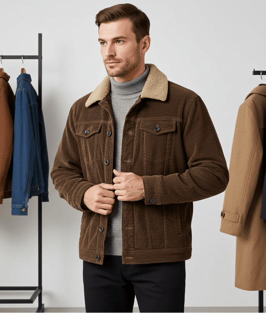 Thick Ribbed Velvet Jacket