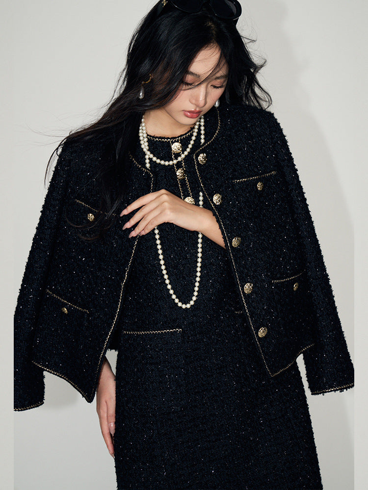 Short Tweed Wool Jacket